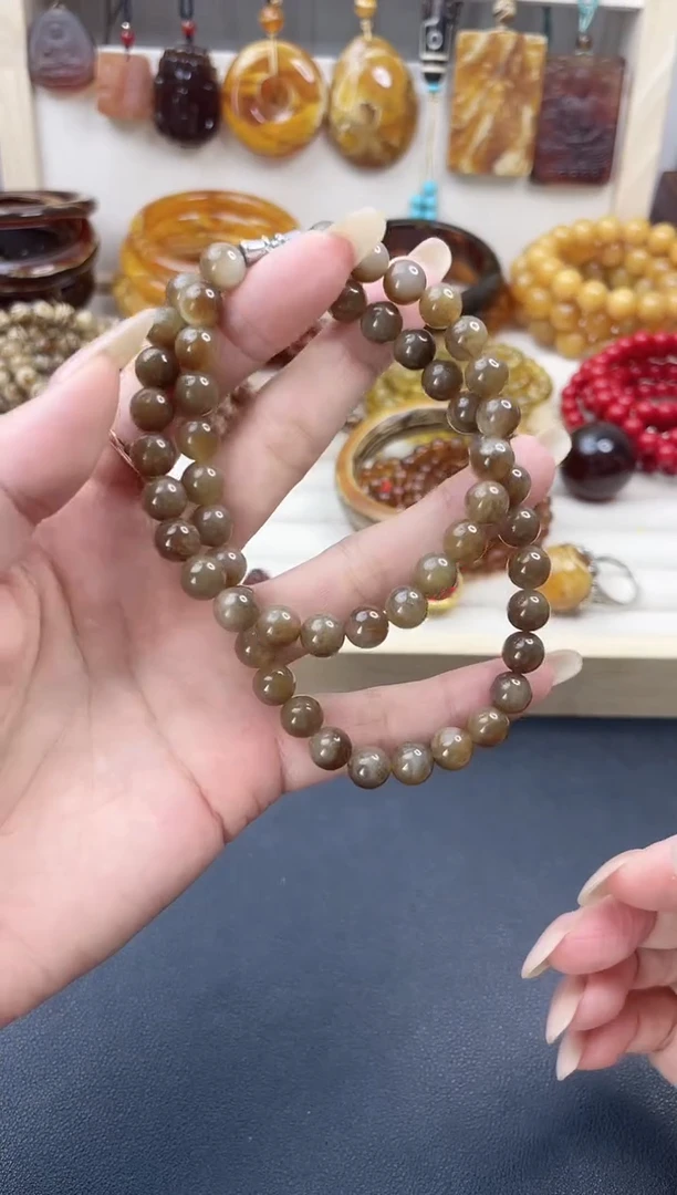 和田玉（糖玉）未镶嵌颈饰卡7+项链