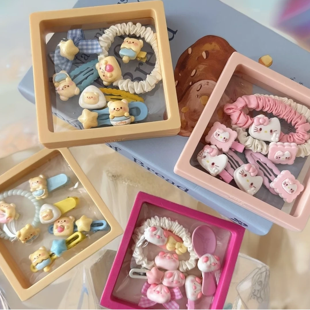 【对对碰】高颜值大肠小肠韩系ins电话圈可爱边夹长夹简约皮筋头绳