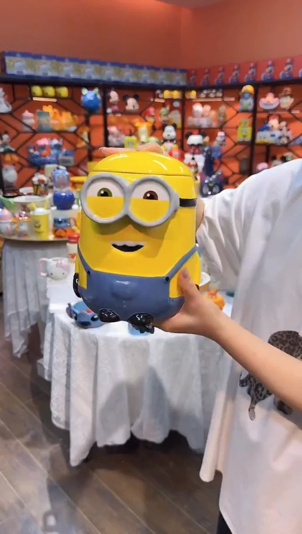 瓷片@@小黄人鲍勃储物罐