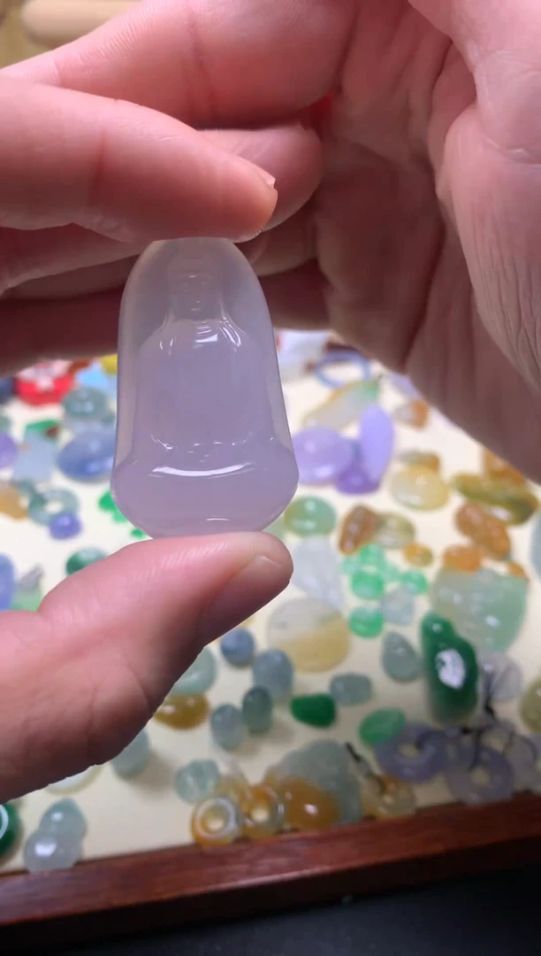 未镶嵌定制翡翠冰粉紫观音