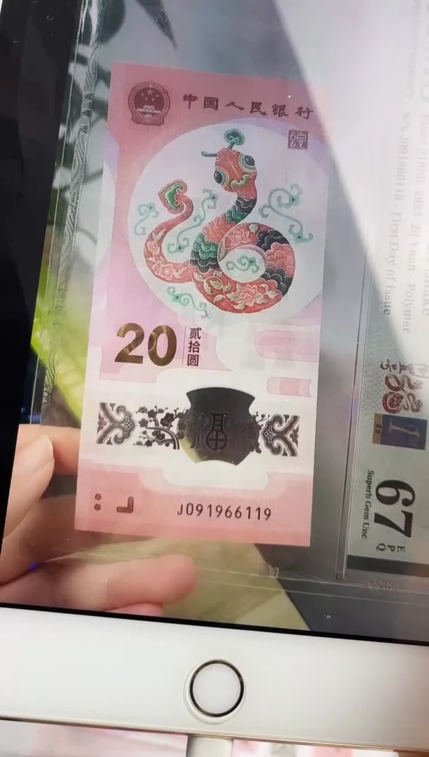 塑料蛇钞倒置号67分金兰标满号数4