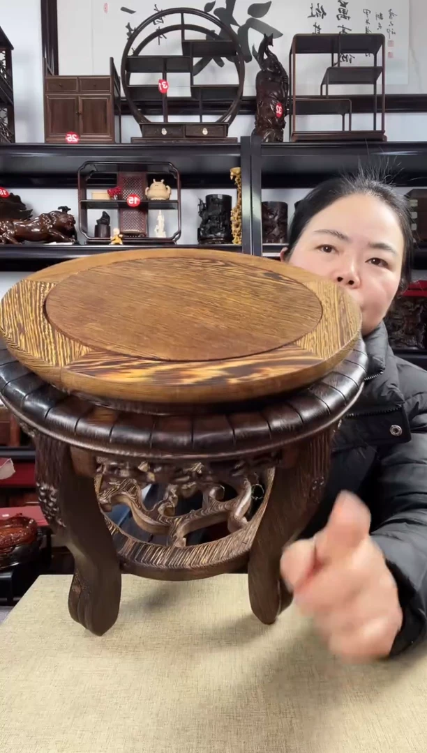 木鸡翅木凳子老李红木工艺品