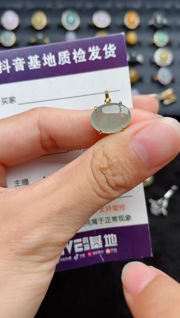 银S925镶嵌戒指翡翠..