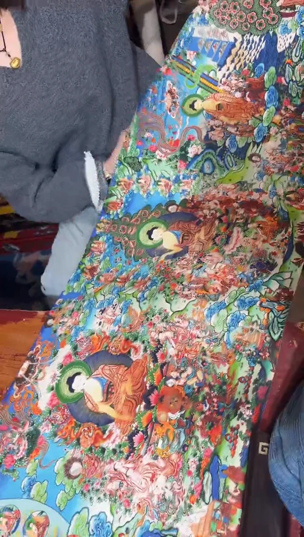 卷轴画龙妹的唐卡tk16