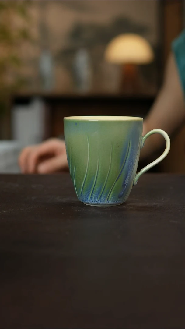 杯景德镇陶瓷柴烧手作瑕疵