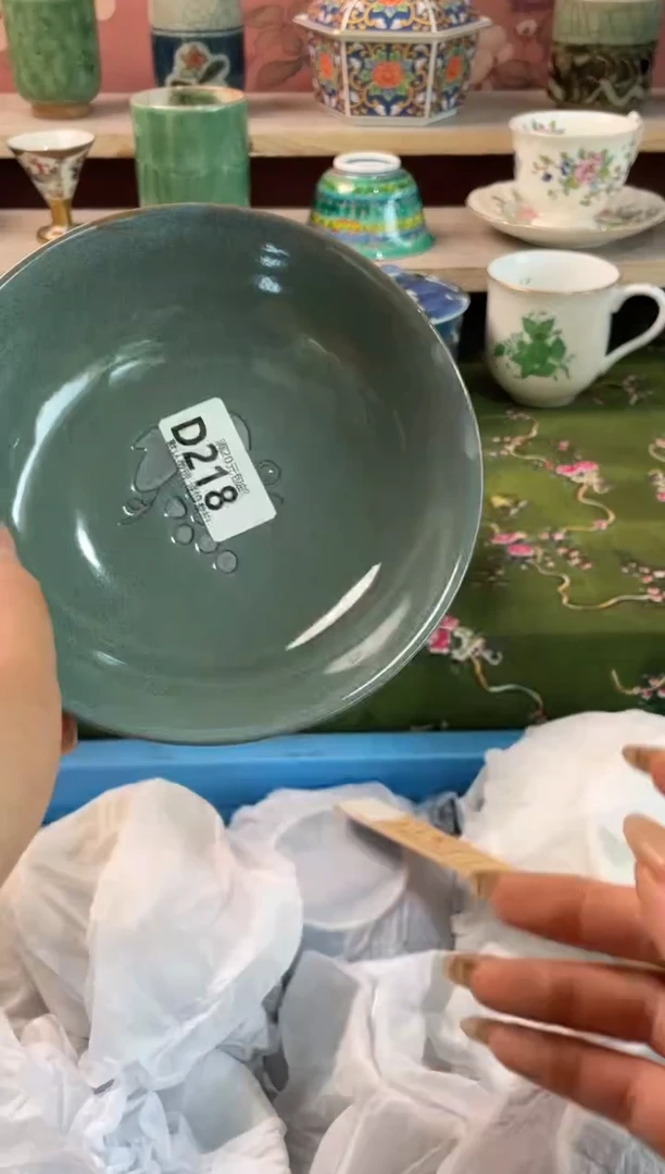 瓷片涂*鱼瓷器瓷器D218