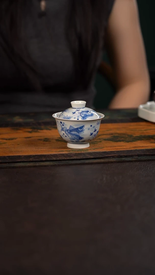 聚澜堂好多鱼小宝宝盖碗
