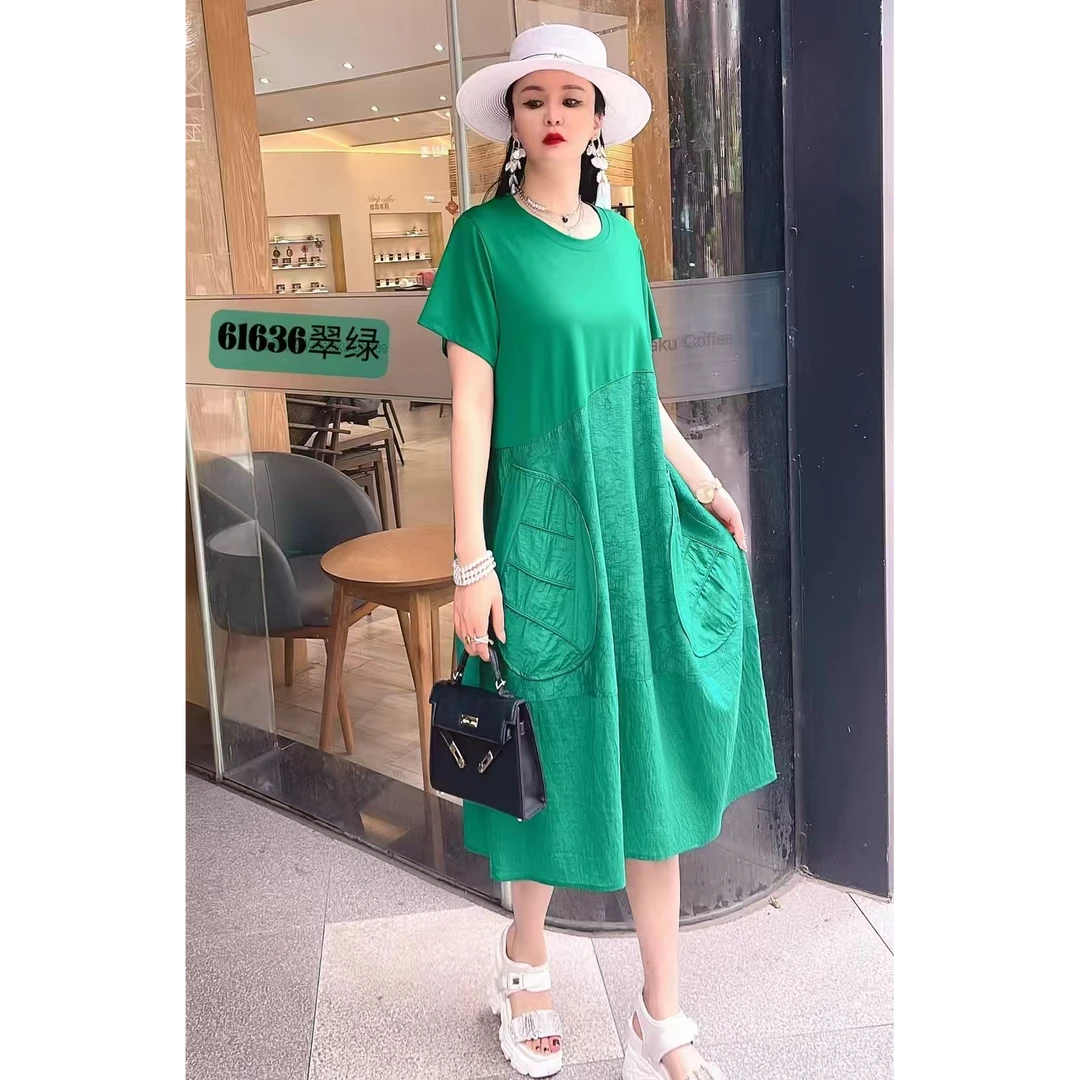 2025夏季时尚潮流宽松休闲连衣裙