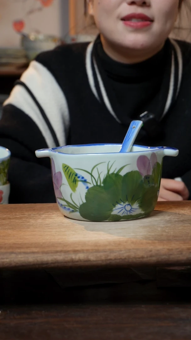 【闪购商品】瓷1个景德镇高温瓷釉下瓷+1个随机汤勺