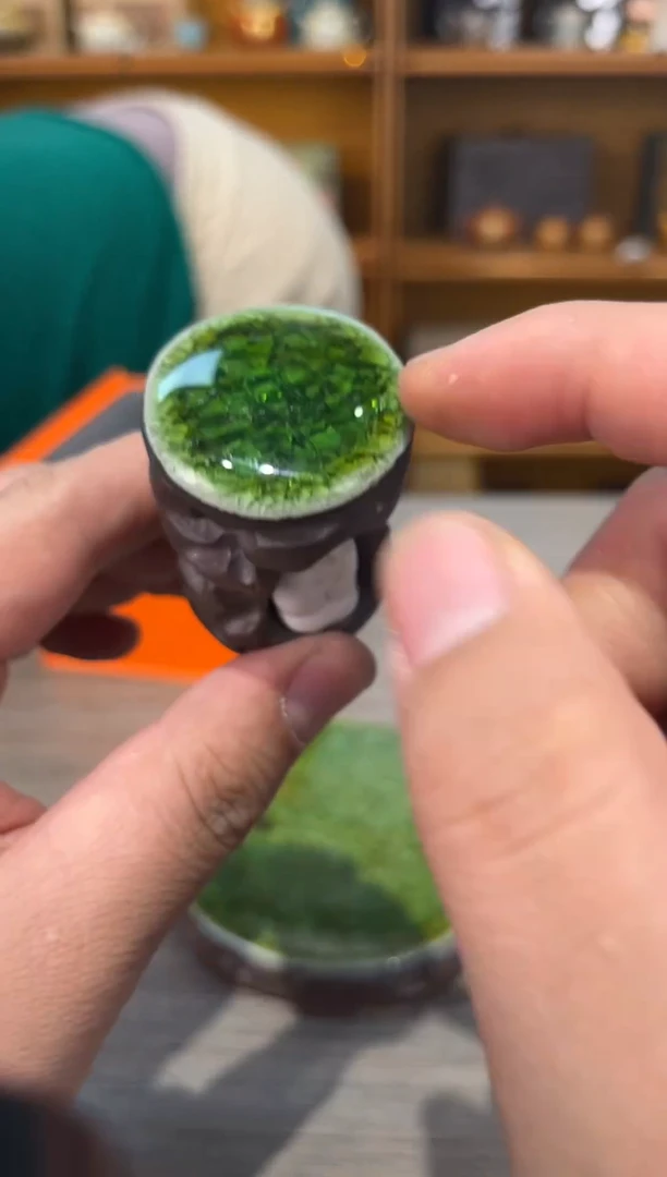 【闪购商品】深绿盖置纹路茶具茶具