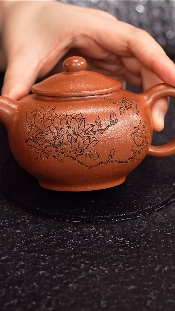 茶壶紫砂张杏娟 天圆地方112  沉香泥 260毫升 少云【余量】