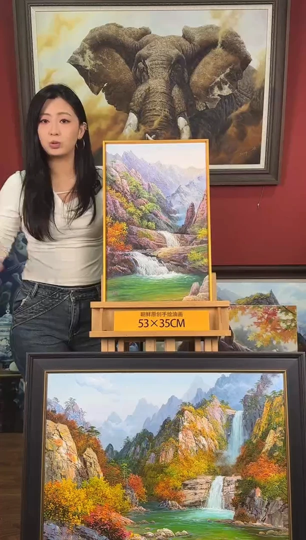 油画【15号】约53*35cm丨朝鲜原创纯手绘孤品油画丨顺丰包邮