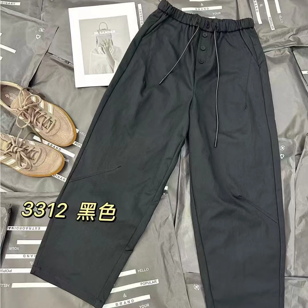 {3312}秋季新款宽松休闲裤休闲风直筒裤韩版抽绳