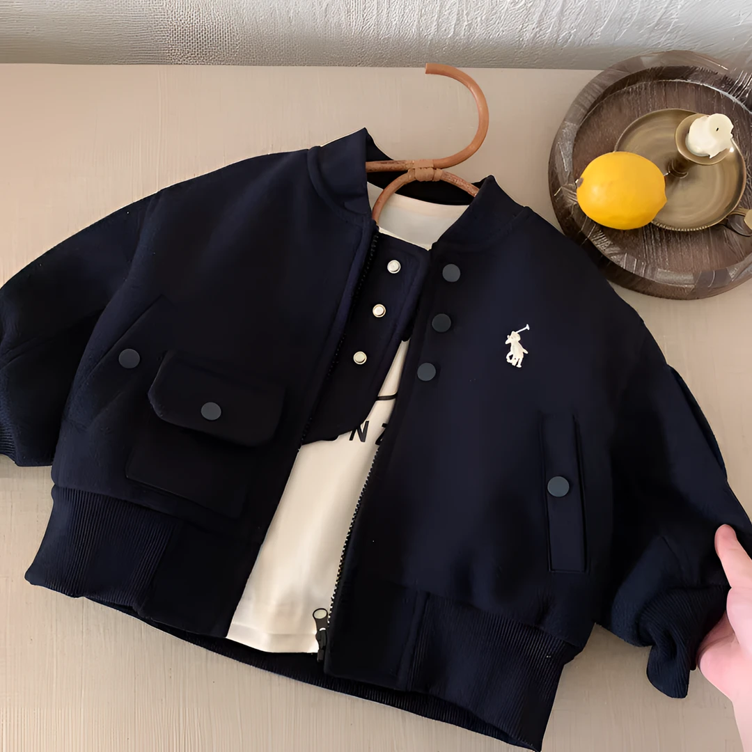 外套2025秋冬男童日系夹克儿童宝宝中小童刺绣teddyking毛毛外套