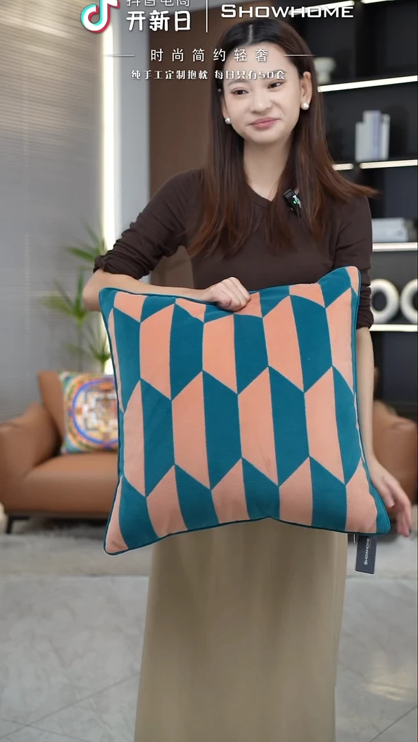 田园风西瓜红蓝天50X50带芯