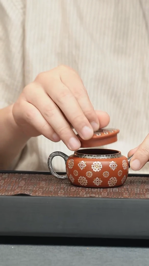茶壶紫砂五堂 老花桑扁