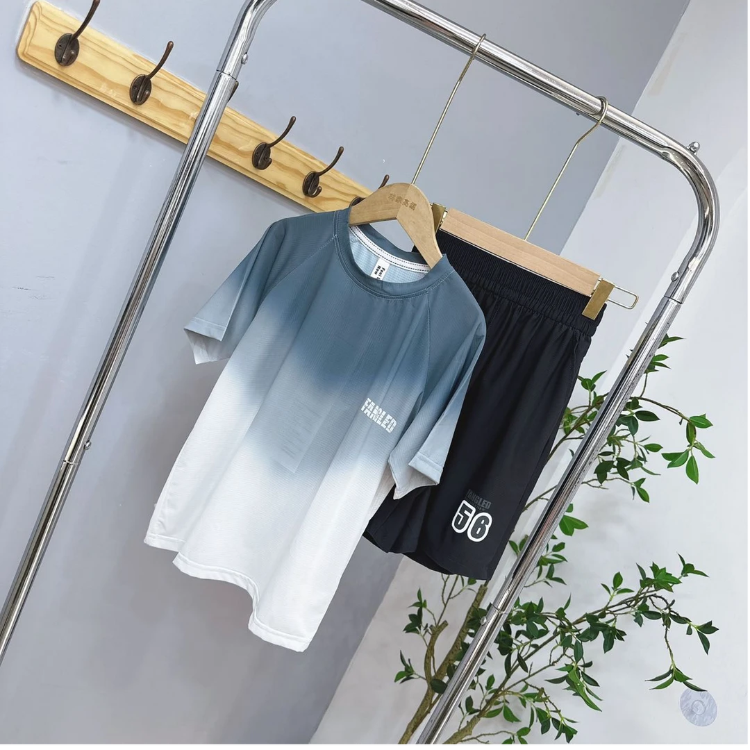 20614高端专享夏季篮球服短袖套装渐变灰（NF）