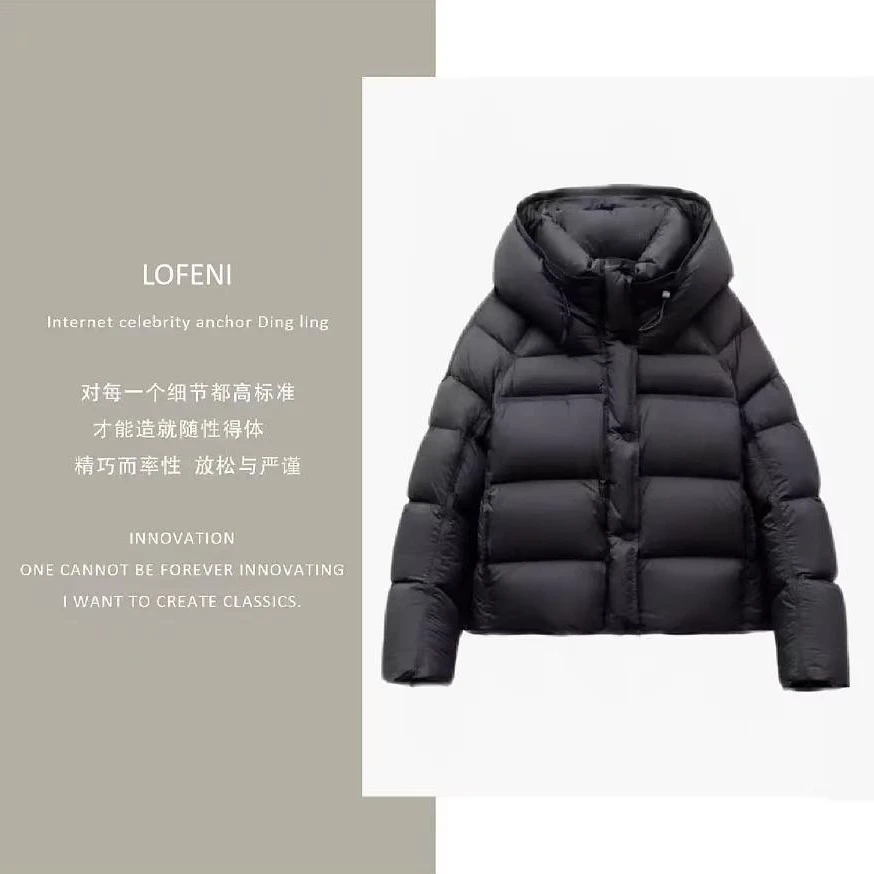 【现货+运费险】 云感泡芙羽绒服女短款厚款连帽新国标羽绒外套