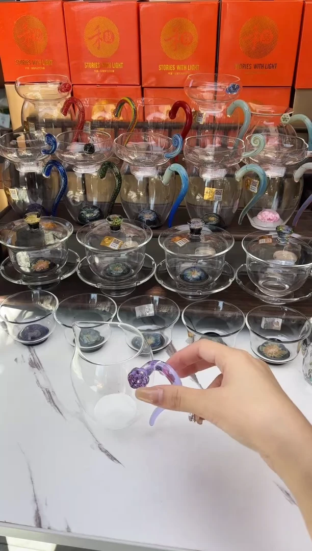 手工艺品玻璃禾器 怡莲公道杯 孤品