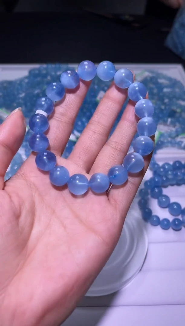 1海蓝宝石（处理）J054-11mm海蓝宝单圈-多样性发其一