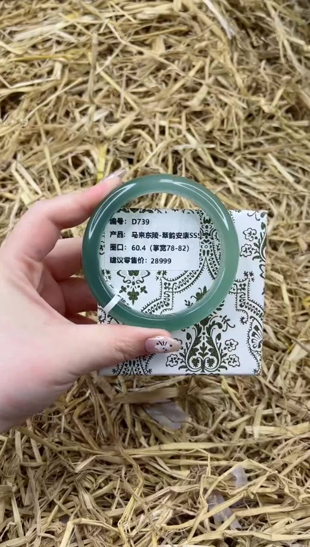 未镶嵌手镯石英质玉D739-60.4