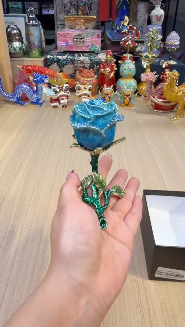 96七宝蓝色小玫瑰花