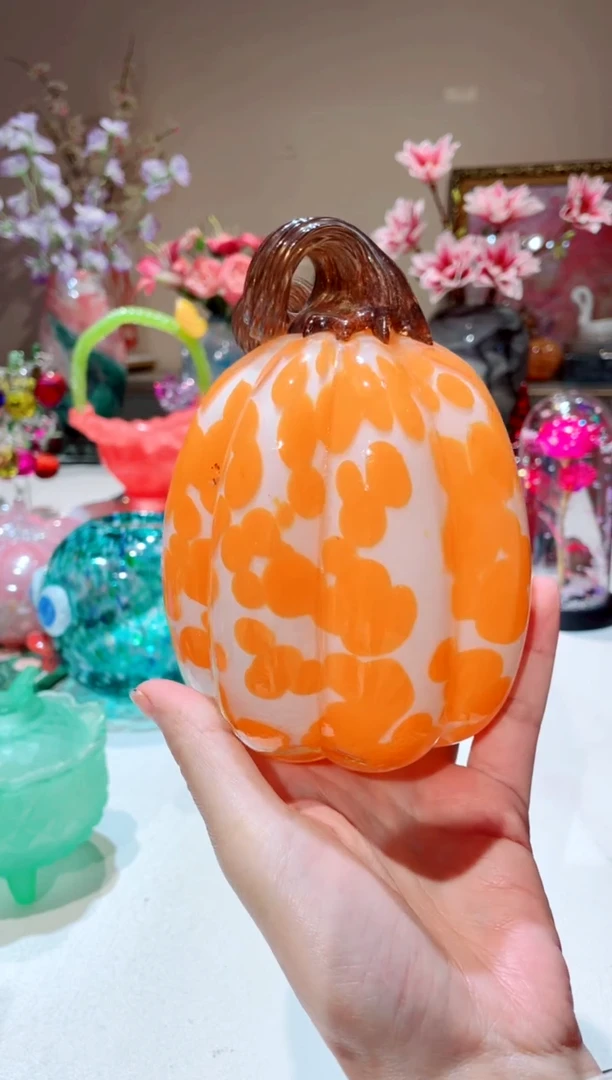 【闪购商品】琉璃手工艺品橙色南瓜 微瑕