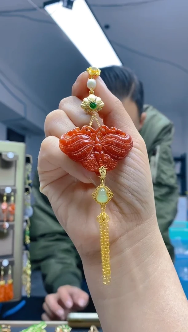 【闪购商品】翡翠耳饰合金287翡翠压襟