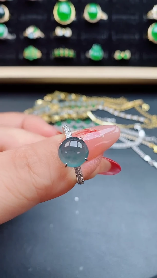 【闪购商品】翡翠戒指银S925镶嵌5080550