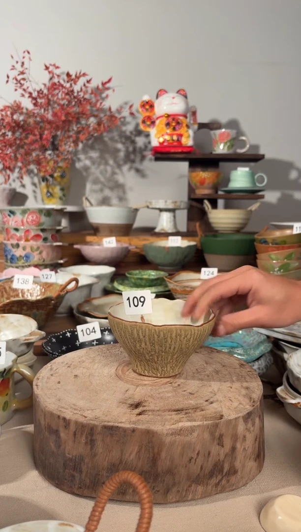 陶瓷109手作粗陶餐具个1装