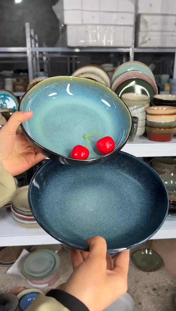 陶瓷外贸尾货瑕疵满20包邮X2 深盘组合