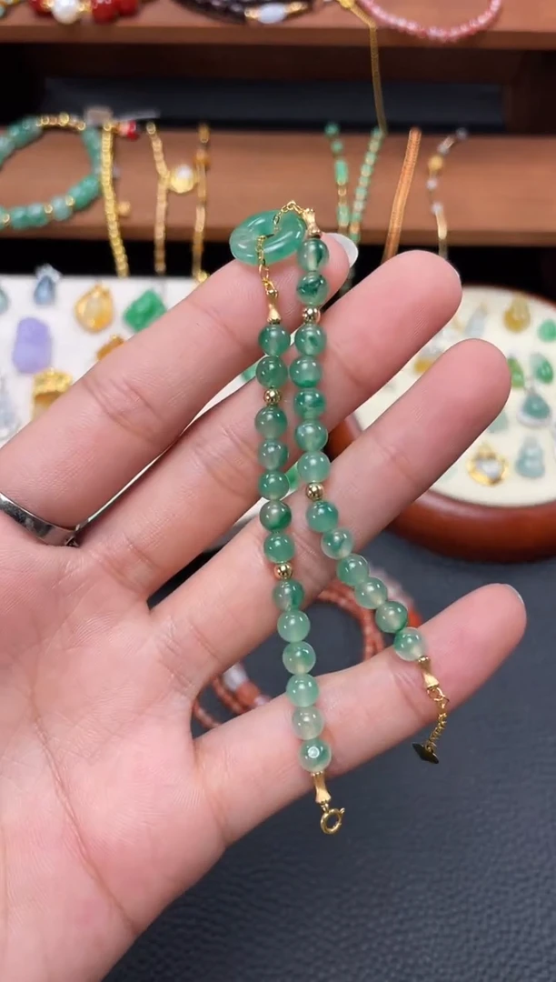 【闪购商品】石英质玉套链未镶嵌一个  JK301