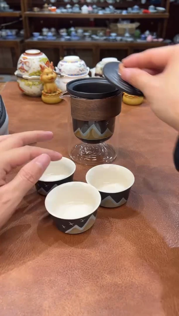 真的很便宜会开片的旅行茶具