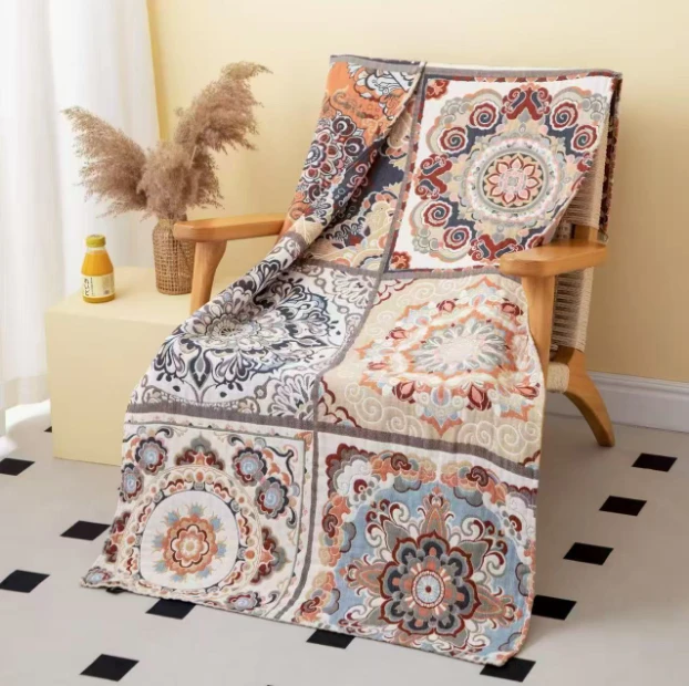 波西米亚风秋冬加厚柔软吸水浴巾盖毯沙发巾