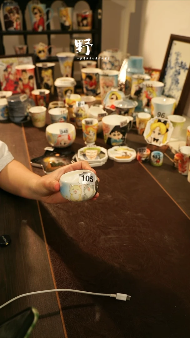 杯景德镇高温釉下彩纯手工手绘105