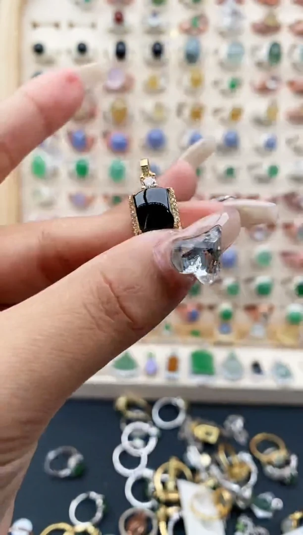 【闪购商品】翡翠颈饰银S925镶嵌缅甸天然A货翡翠111  3+9