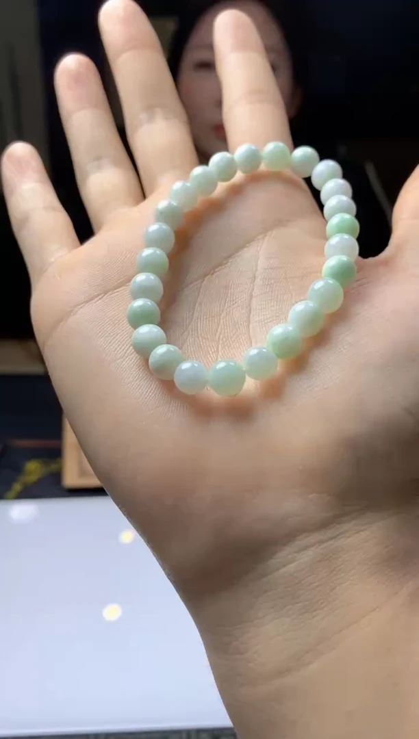 未镶嵌手链翡翠天然缅甸珠串拍一发一