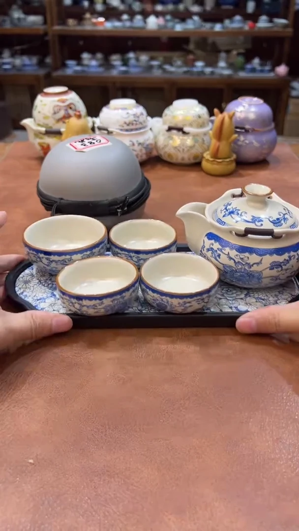 真的很便宜会开片的旅行茶具