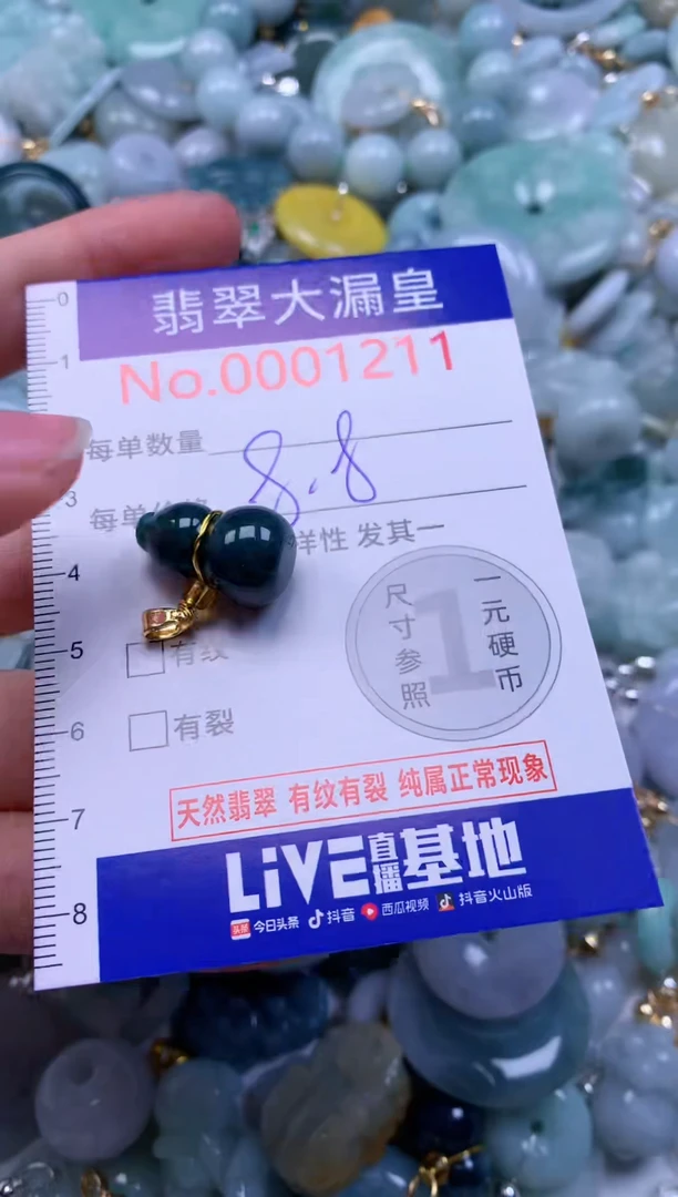 翡翠未镶嵌吊坠(不含链)1211