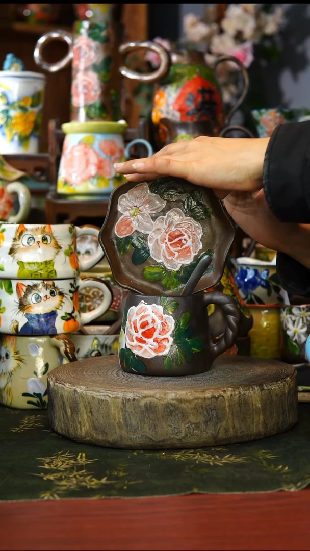 陶瓷56景德镇手工手绘釉下彩