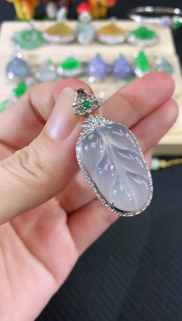 吊坠(不含链)18K金镶嵌翡翠63|5800