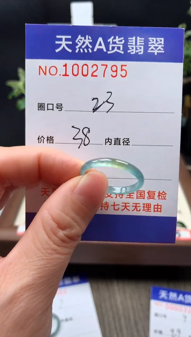 未镶嵌戒指翡翠23#