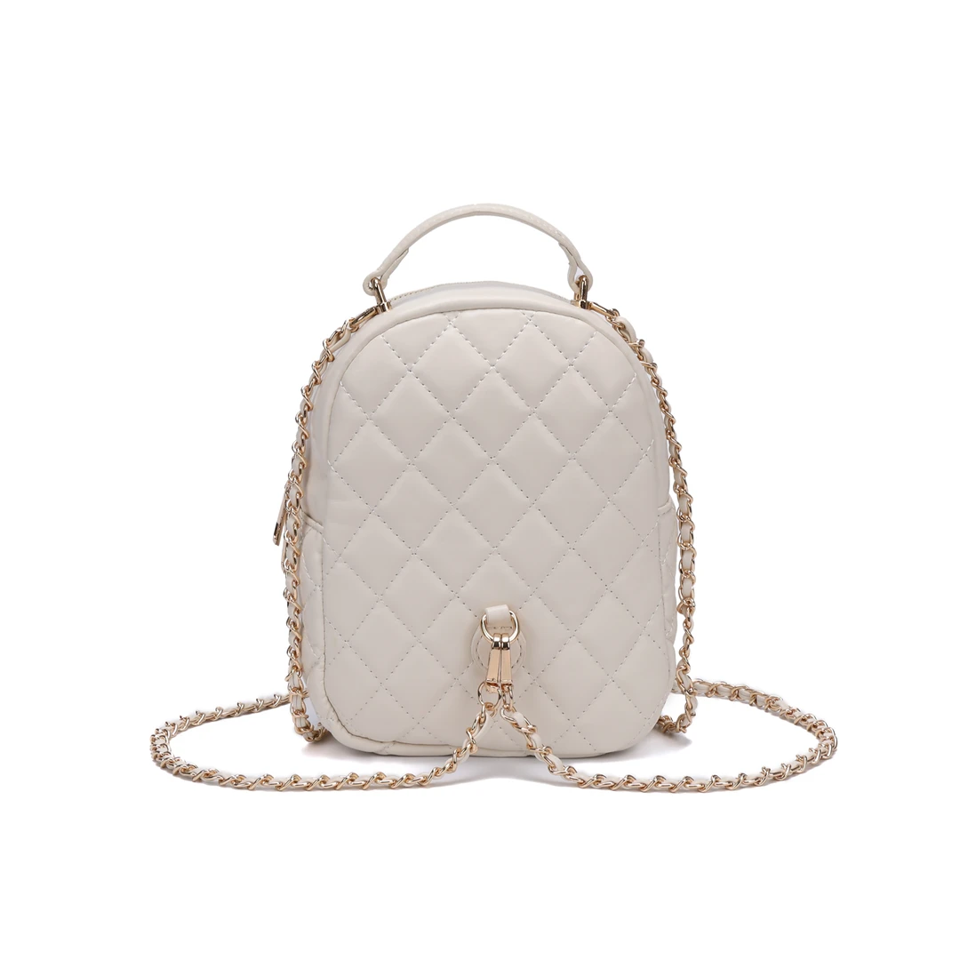 VBX 轻奢时尚休闲奶昔白女士双肩包