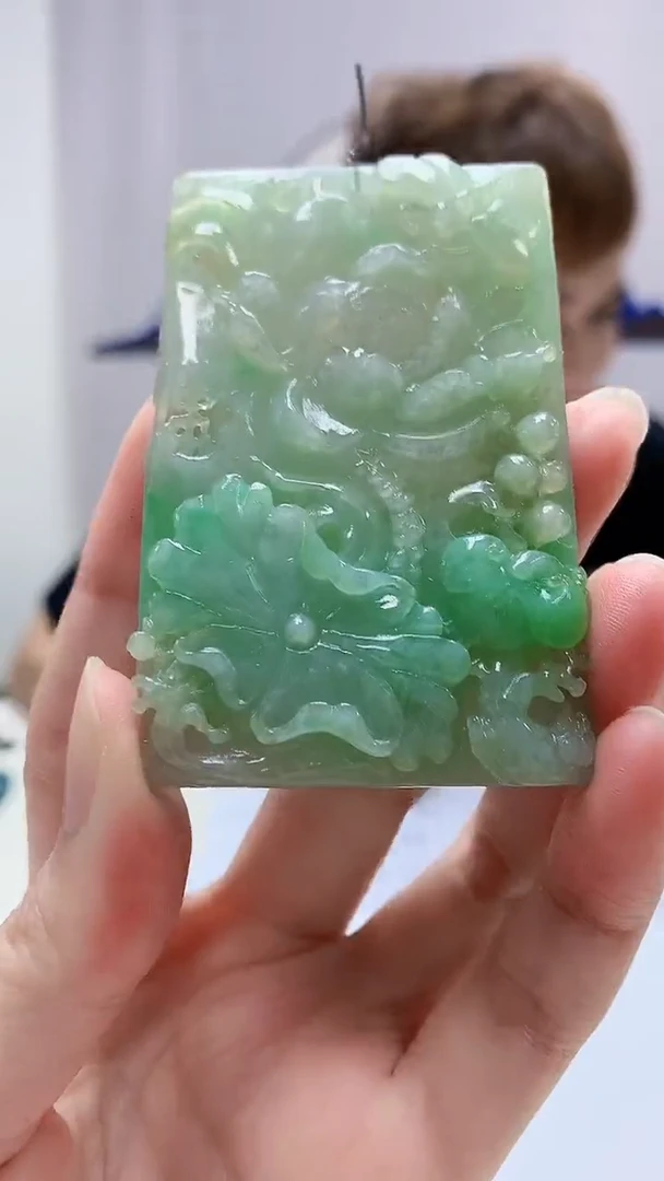 定制翡翠未镶嵌4868zm-毛货挂件59和和美美