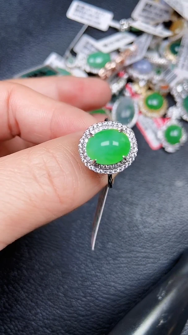 颈饰银S925镶嵌翡翠1012