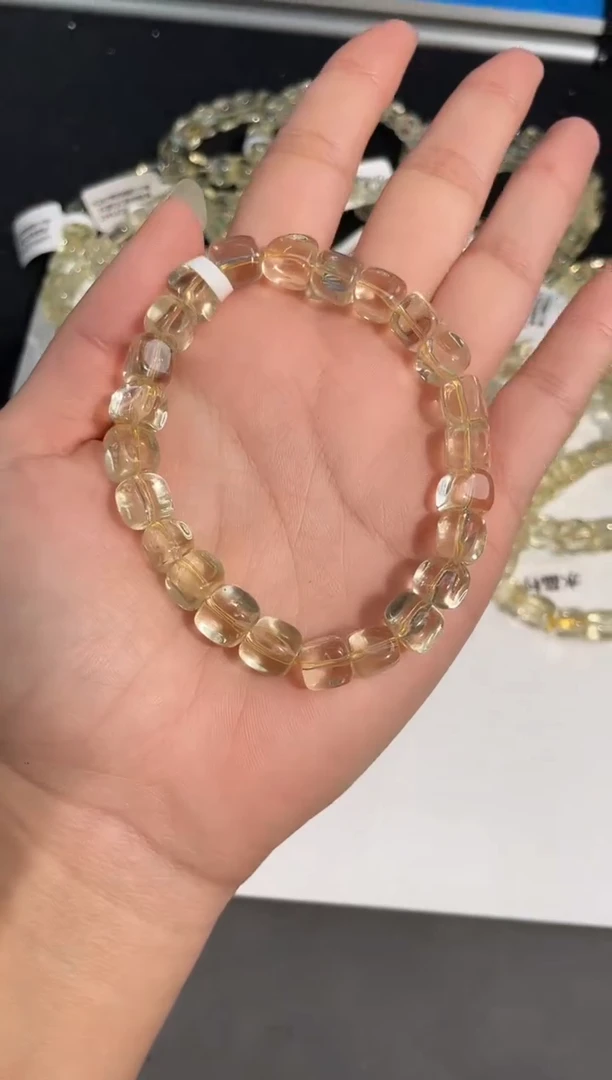 未镶嵌手链水晶2号利姆利亚黄水晶方糖随行单圈