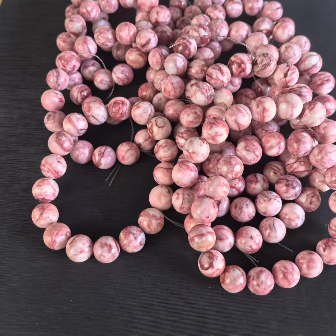 天然辰砂原矿朱砂6mm单圈手串