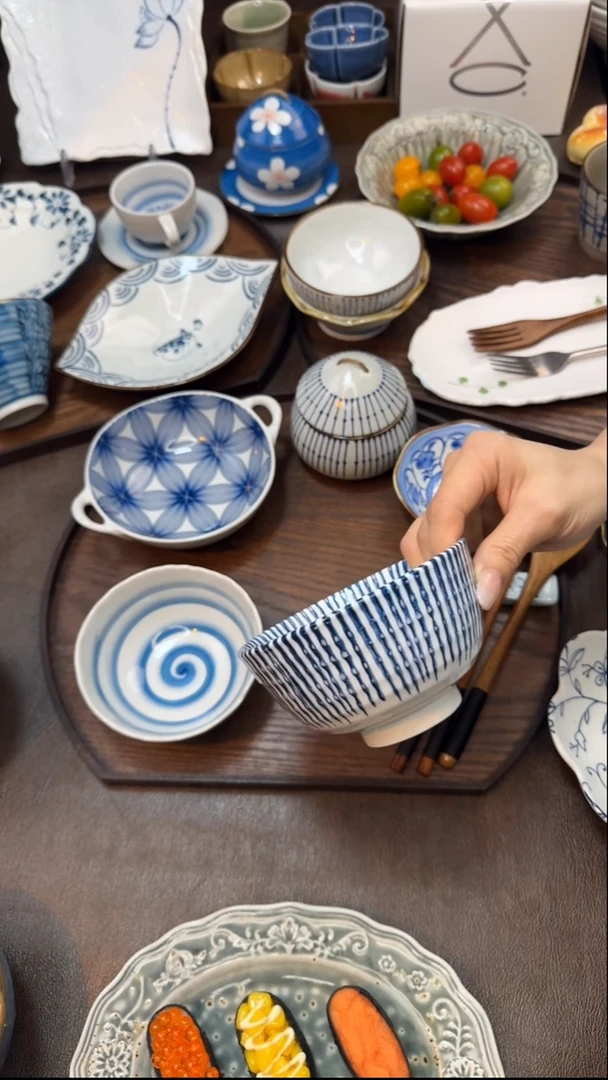 瓷（十草）手绘米饭碗