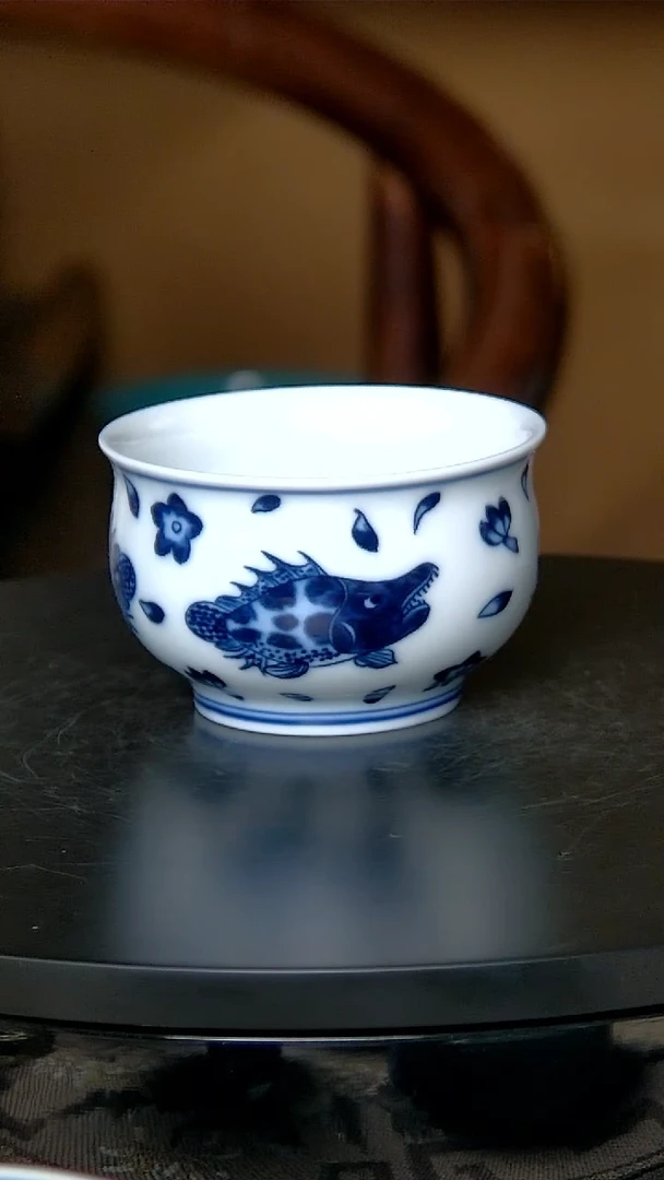景德镇桃花鳜鱼儒士杯