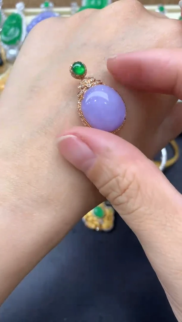 【闪购商品】翡翠颈饰18K金镶嵌447-中国好珍宝